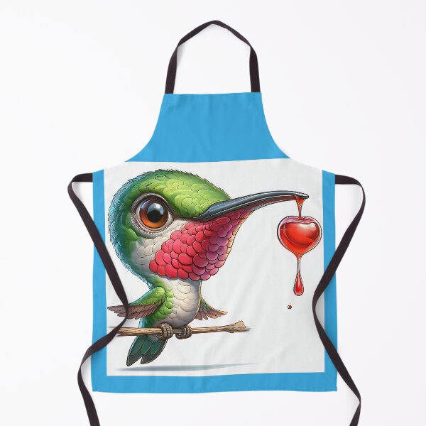 Item preview, Cartoon Caricature of a Ruby Throated Hummingbird designed and sold by CattyCornerPOD.