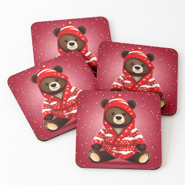 Item preview, Bear in a Christmas Romper. designed and sold by Zofia Sosnecka.