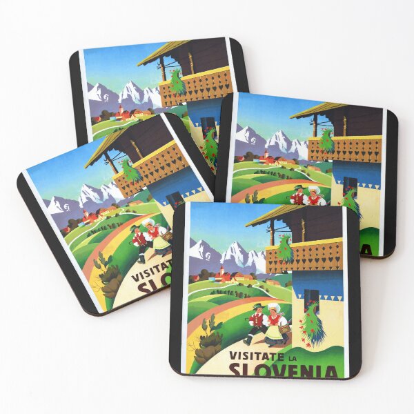 Item preview, Vintage Travel Poster | Visit Slovenia in Yugoslavia | Italian Text | Mid-20th Century Art | Nostalgic & Vibrant Design designed and sold by artofuniverse.