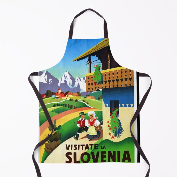 Item preview, Vintage Travel Poster | Visit Slovenia in Yugoslavia | Italian Text | Mid-20th Century Art | Nostalgic & Vibrant Design designed and sold by artofuniverse.