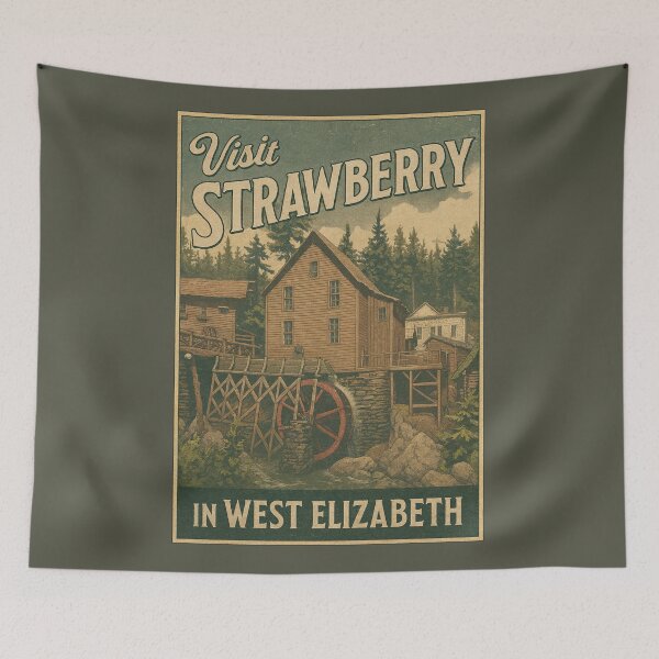 Item preview, Vintage Strawberry - West Elizabeth Travel Poster designed and sold by thaneydesign.