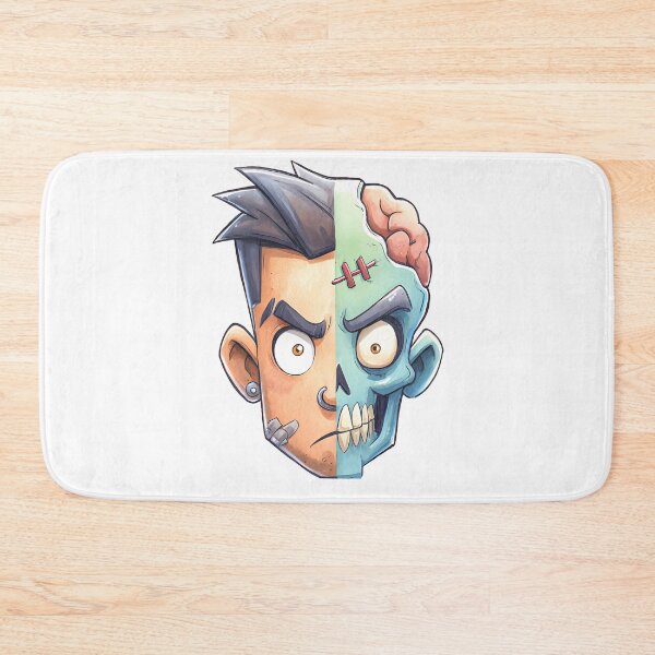 Item preview, Half Human Half Zombie – Funny Halloween Cartoon Design designed and sold by DesignArtist.ia.