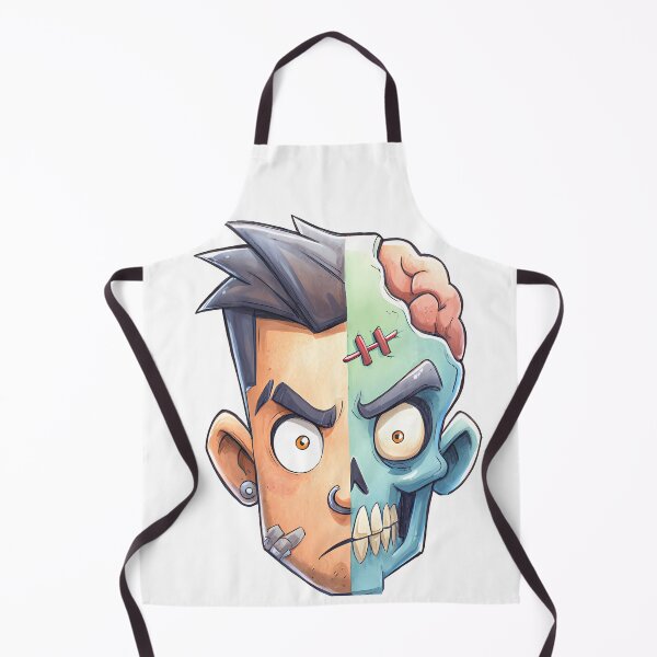 Item preview, Half Human Half Zombie – Funny Halloween Cartoon Design designed and sold by DesignArtist.ia.