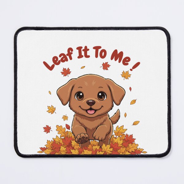 Item preview, Leaf It To Me Brown Labrador Retriever Dog Running in Fall Leaves Cute Autumn designed and sold by The Real Life Symphony.