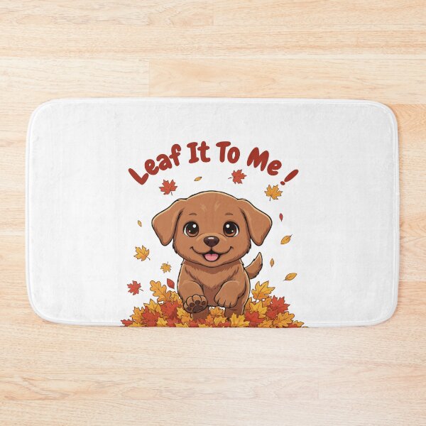 Item preview, Leaf It To Me Brown Labrador Retriever Dog Running in Fall Leaves Cute Autumn designed and sold by The Real Life Symphony.