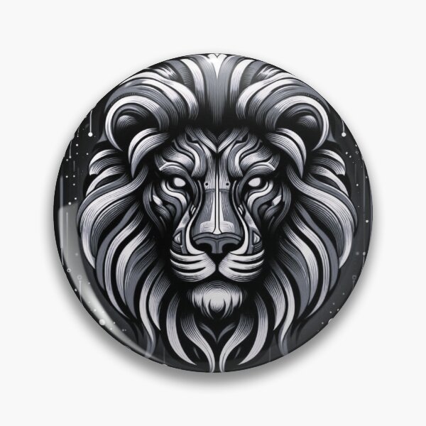 Item preview, futuristik blackwhite lion design designed and sold by Dogandesighn.