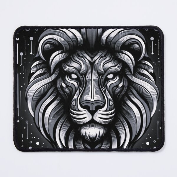 Item preview, futuristik blackwhite lion design designed and sold by Dogandesighn.