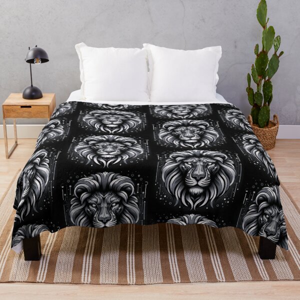 Item preview, futuristik blackwhite lion design designed and sold by Dogandesighn.