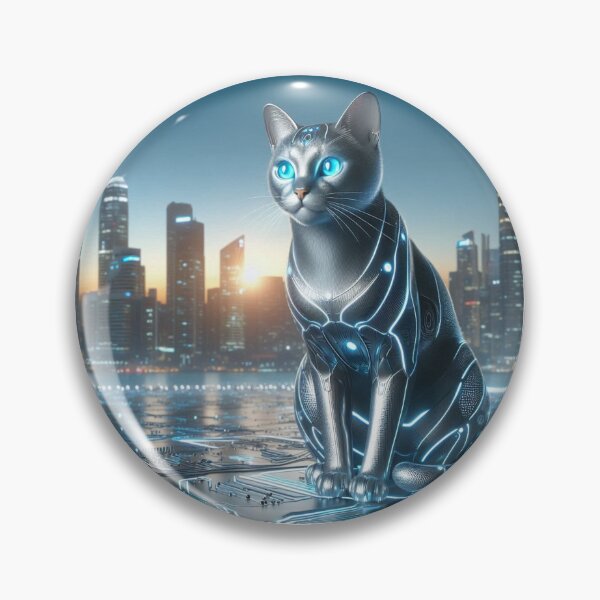 Item preview, futuristic cat designed and sold by Dogandesighn.