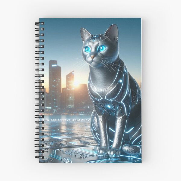 Item preview, futuristic cat designed and sold by Dogandesighn.
