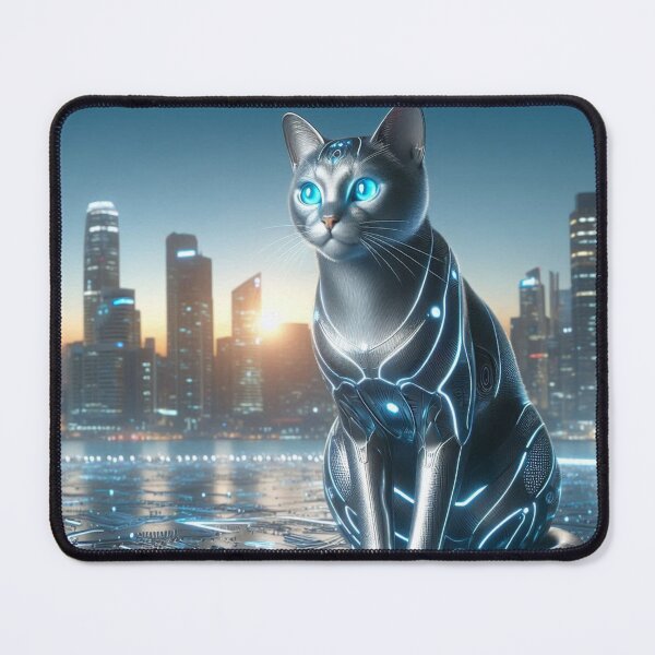 Item preview, futuristic cat designed and sold by Dogandesighn.