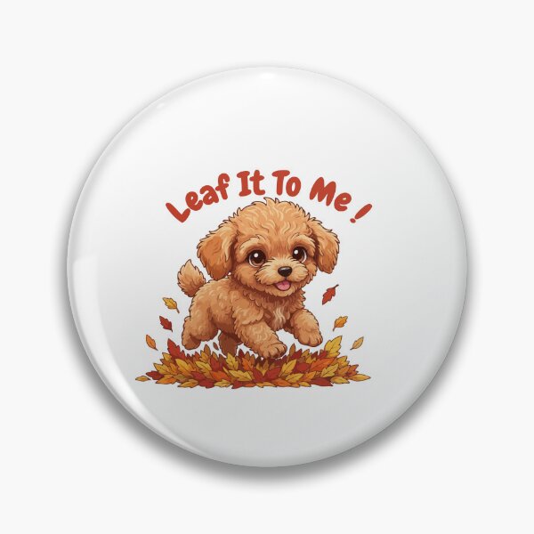Item preview, Leaf It To Me Teacup Poodle Dog Running in Fall Leaves Cute Autumn designed and sold by The Real Life Symphony.