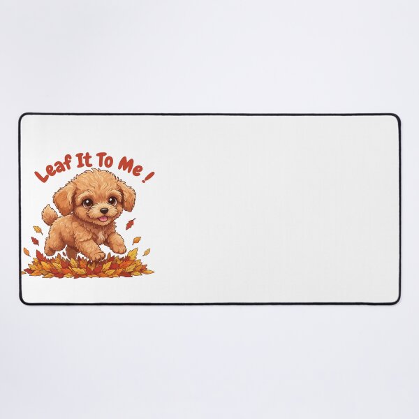 Item preview, Leaf It To Me Teacup Poodle Dog Running in Fall Leaves Cute Autumn designed and sold by The Real Life Symphony.