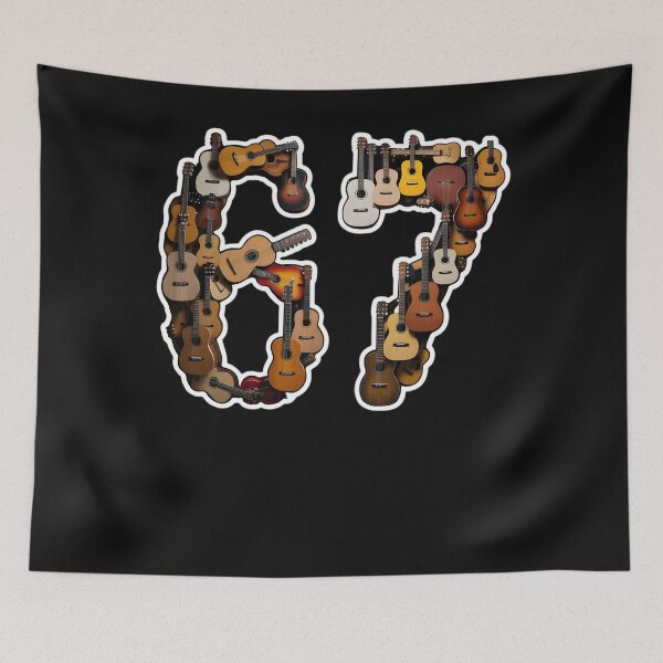 Item preview, Number 67 Guitarist Music Guitar Sixty Seven Men Women designed and sold by clothesy7.