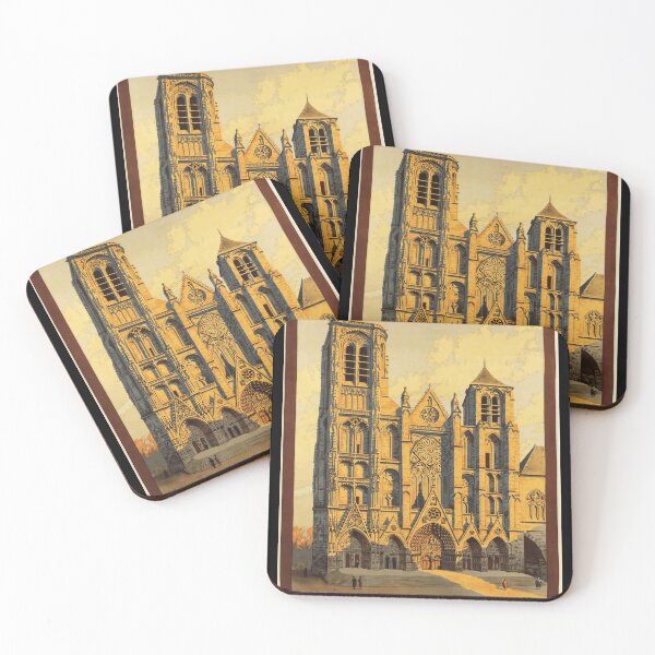 Item preview, Vintage Art Nouveau Travel Poster | Cathédrale de Bourges | French Gothic Architecture & Chemin de Fer d'Orléans designed and sold by artofuniverse.