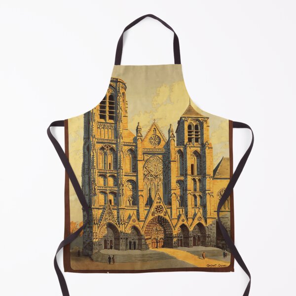Item preview, Vintage Art Nouveau Travel Poster | Cathédrale de Bourges | French Gothic Architecture & Chemin de Fer d'Orléans designed and sold by artofuniverse.