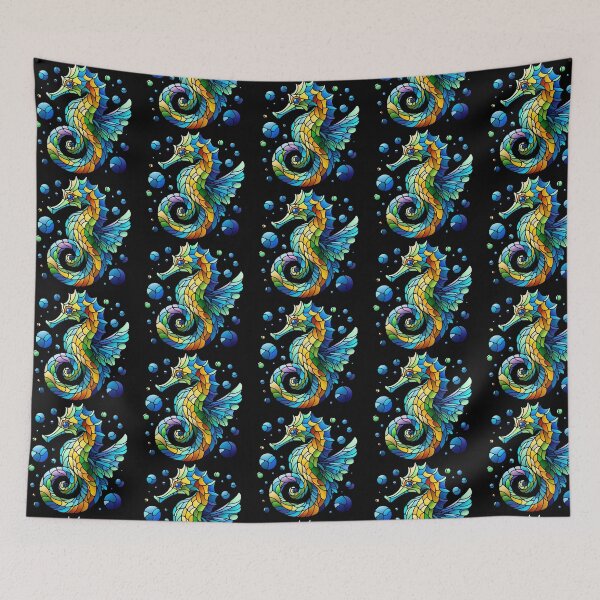 Item preview, colorful seahorse designed and sold by Dogandesighn.
