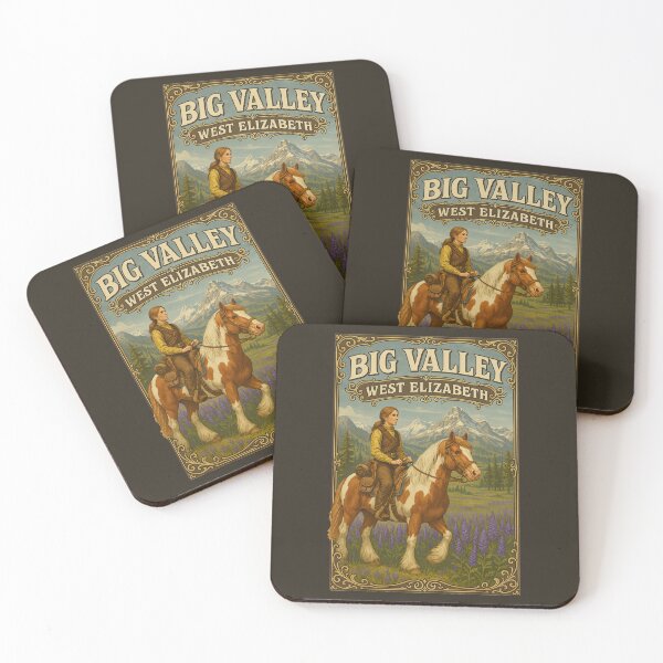 Item preview, Big Valley West Elizabeth Vintage Travel Poster designed and sold by thaneydesign.