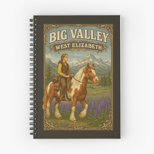 Item preview, Big Valley West Elizabeth Vintage Travel Poster designed and sold by thaneydesign.