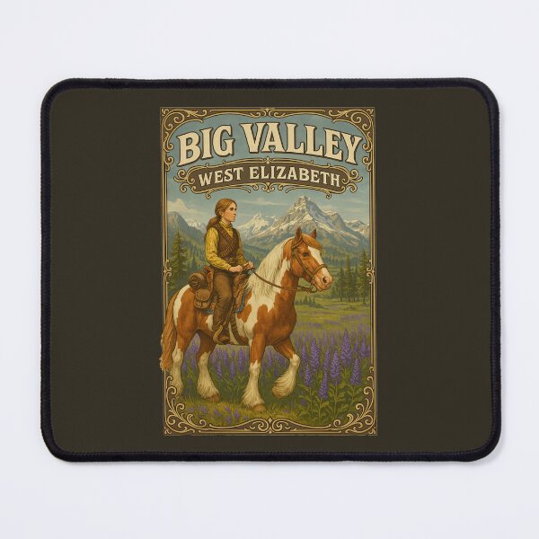 Item preview, Big Valley West Elizabeth Vintage Travel Poster designed and sold by thaneydesign.