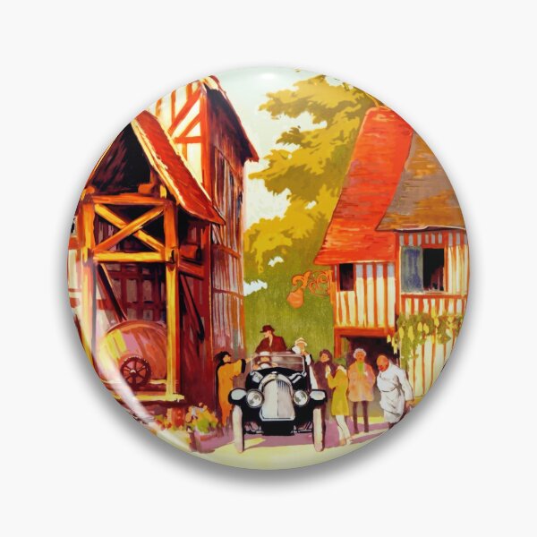 Item preview, Vintage Pont-Audemer Travel Poster | Auberge du Vieux Puits Art | Normandy France Decor | Rustic Charm & Adventure designed and sold by artofuniverse.