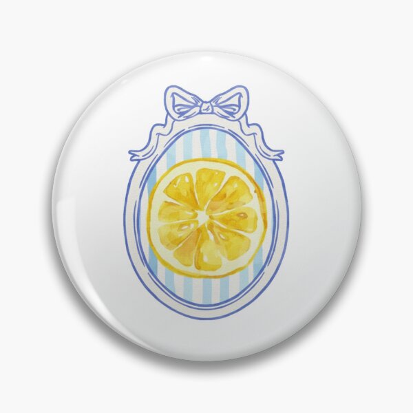Item preview, Vintage Lemon Slice Ornamental Frame Art - Coastal Summer Sticker designed and sold by arteghe.