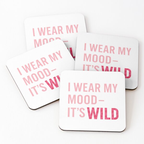 Item preview, Leopard Print Typography Design pink | “I wear my mood - it's wild” Minimalist Quote Design | Fashion leopard designed and sold by DebuggedDressed.