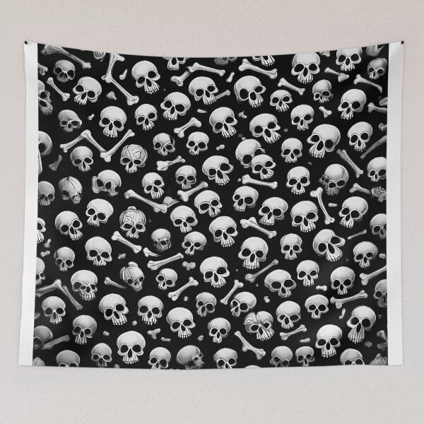 Item preview, skull pattern black white designed and sold by PR7M.