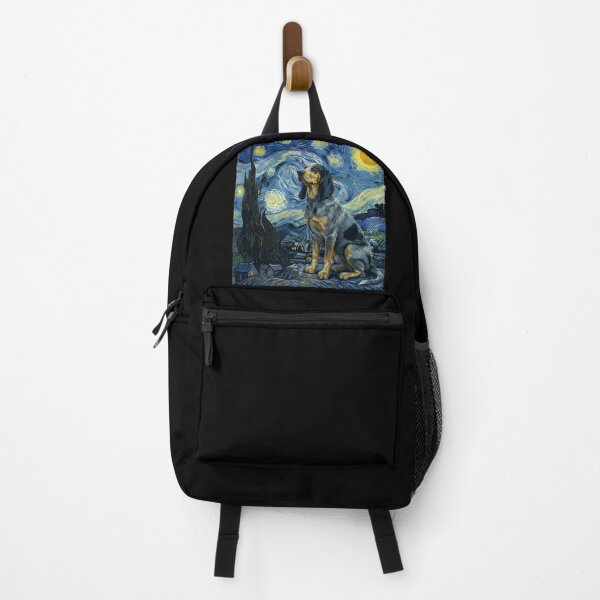 Item preview, Bluetick coonhound in the nigth with star and moon, impressionism, famous painting, Starry Night Style Van Gogh painting bluetick coonhound Lover designed and sold by Collagedream.