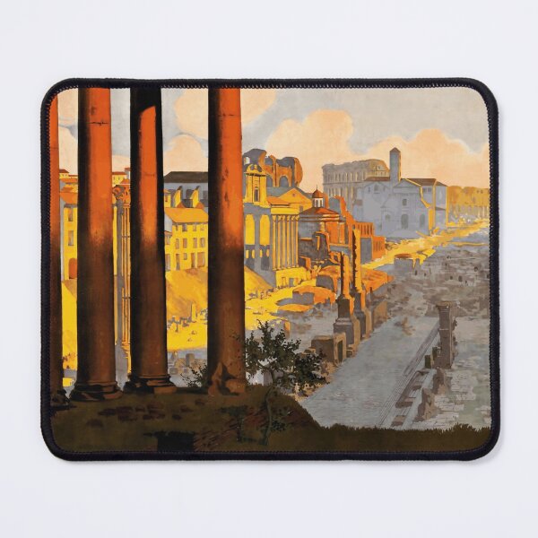 Item preview, Vintage Art Nouveau Travel Poster | Paris-Lyon-Méditerranée Railway to Rome | Ancient Roman Ruins & Classical Elegance designed and sold by artofuniverse.