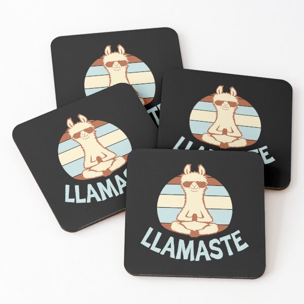 Item preview, Llama Meditating Yoga Llamaste Sunglasses Retro Animal Pun designed and sold by shirt-o-mat.