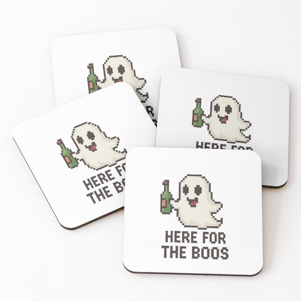 Item preview, Funny Halloween Pixel Art “Here for the Boos” designed and sold by Beezy-Kneez.