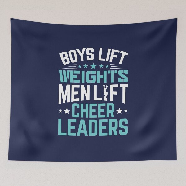 Item preview, Boys Lift Weights Men Lift Cheerleaders Funny Male Cheerleading designed and sold by jaygo.