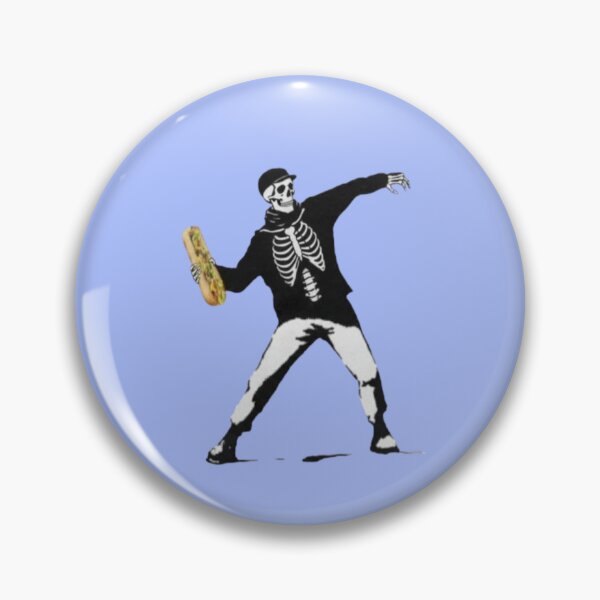 Item preview, Skeleton Guy Throwing Sandwich – Humorous Urban Parody designed and sold by creativerooney.