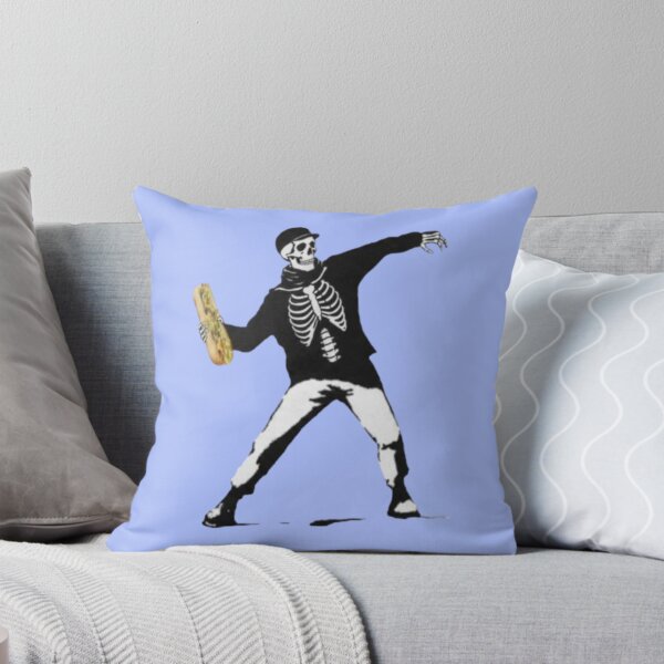 Item preview, Skeleton Guy Throwing Sandwich – Humorous Urban Parody designed and sold by creativerooney.