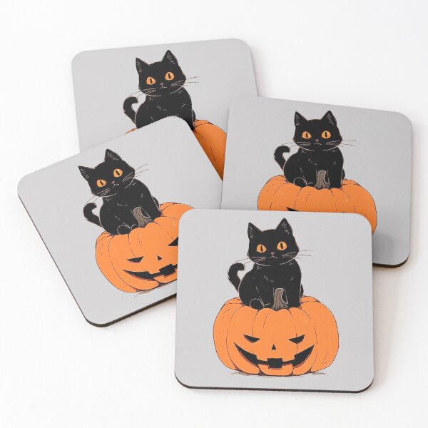 Item preview, cat pumpkin print halloween  designed and sold by forestgrump.