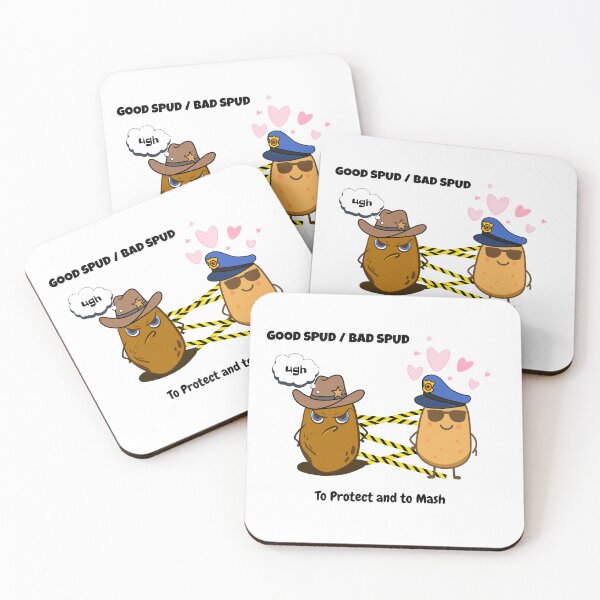 Item preview, Sweet Potato and Kind of Rude Potato – Cute Duo of Good and Sassy Spuds designed and sold by MyGreenTree.