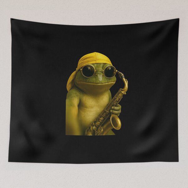 Item preview, Musician Selfie – Frog Saxophonist vibe designed and sold by Sarcastic designs.