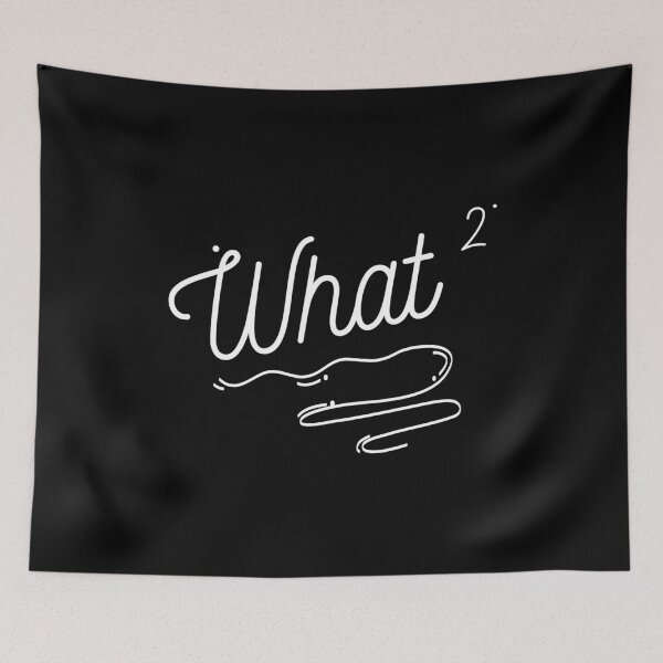 Item preview, What What - What2 - What Squared Cursive White Letters designed and sold by GFamilyC.