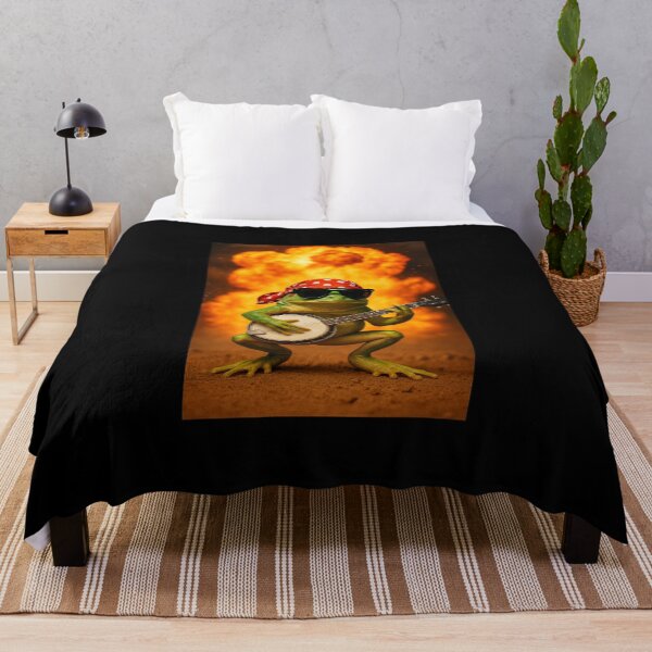 Item preview, Explosion, Frog Rockstar, Banjo Rebel designed and sold by Sarcastic designs.