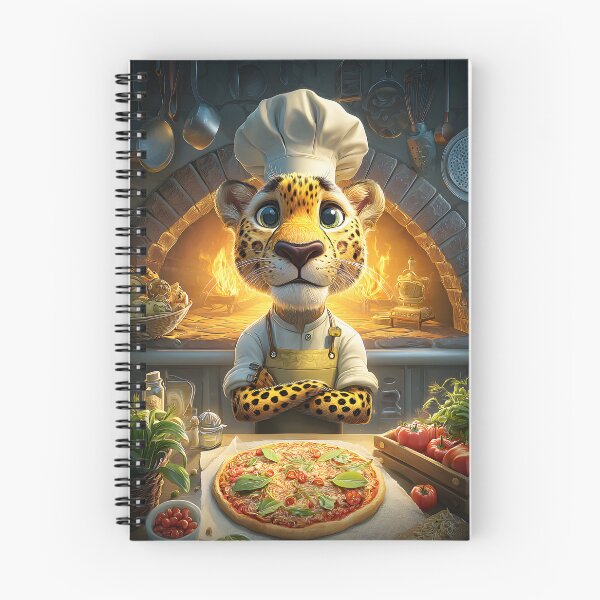 Item preview, Cheerful Leopard Chef Preparing Delicious Pizza designed and sold by Artessie.