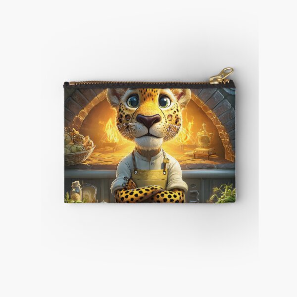 Item preview, Cheerful Leopard Chef Preparing Delicious Pizza designed and sold by Artessie.