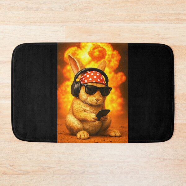 Item preview, Chill Rabbit – Headphones, Phone, Explosions designed and sold by Sarcastic designs.
