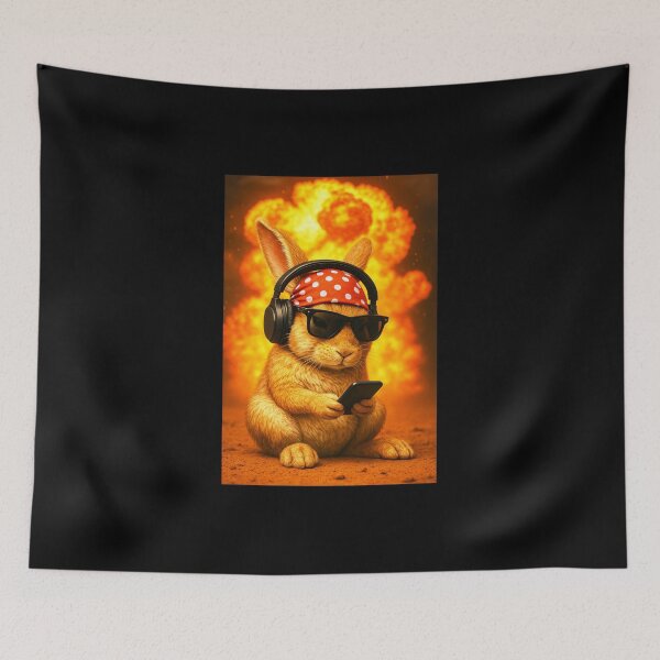 Item preview, Chill Rabbit – Headphones, Phone, Explosions designed and sold by Sarcastic designs.