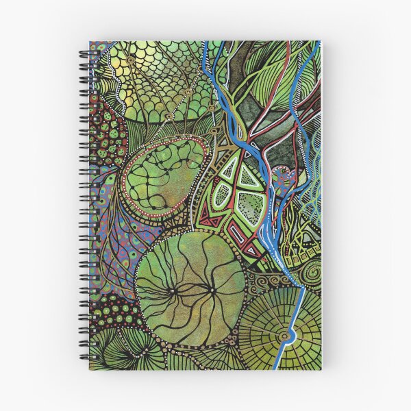 Item preview, Green Yellow Blue Abstract Lines Neurographic Doodle Art designed and sold by Tezoodle Art.