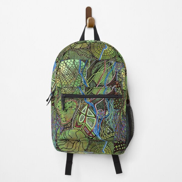 Item preview, Green Yellow Blue Abstract Lines Neurographic Doodle Art designed and sold by Tezoodle Art.