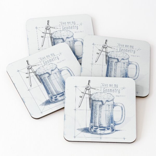 Item preview, “Give Me My Geometry” Shakespeare Blueprint Beer Mug designed and sold by theatrefinery.