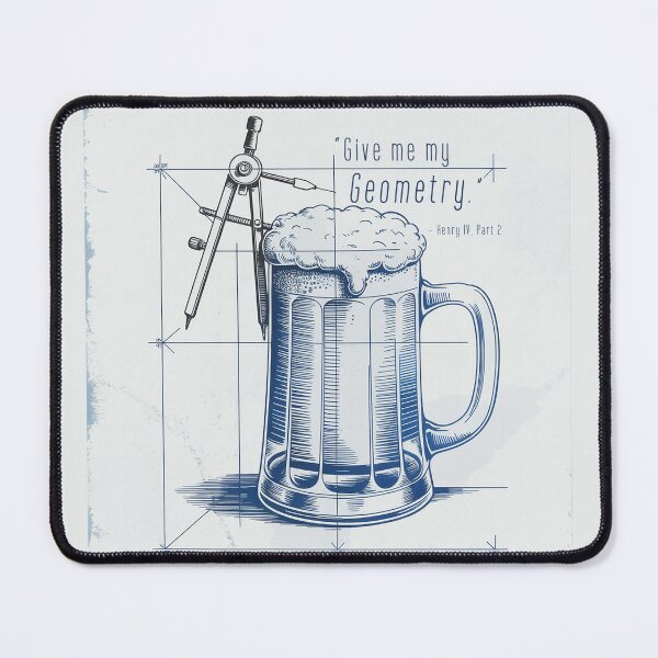 Item preview, “Give Me My Geometry” Shakespeare Blueprint Beer Mug designed and sold by theatrefinery.