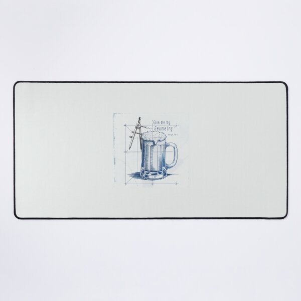 Item preview, “Give Me My Geometry” Shakespeare Blueprint Beer Mug designed and sold by theatrefinery.