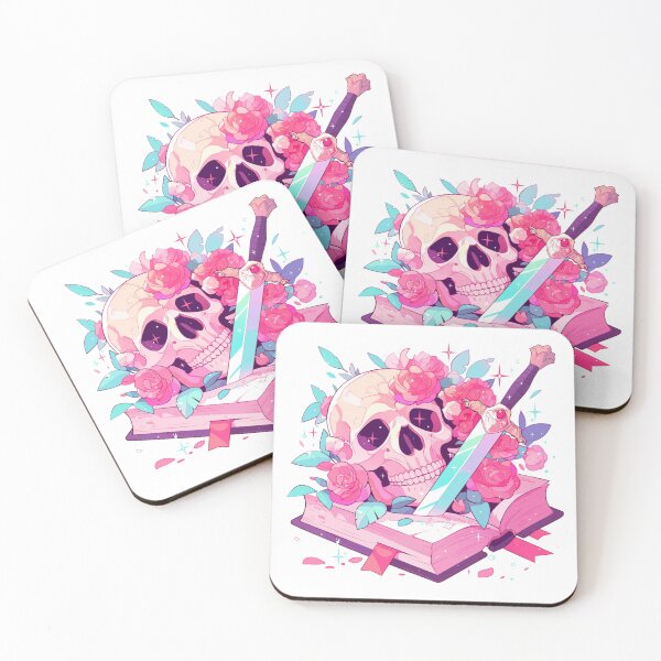 Item preview, A Skull, book, and dagger with flowers designed and sold by MendaciousMina.